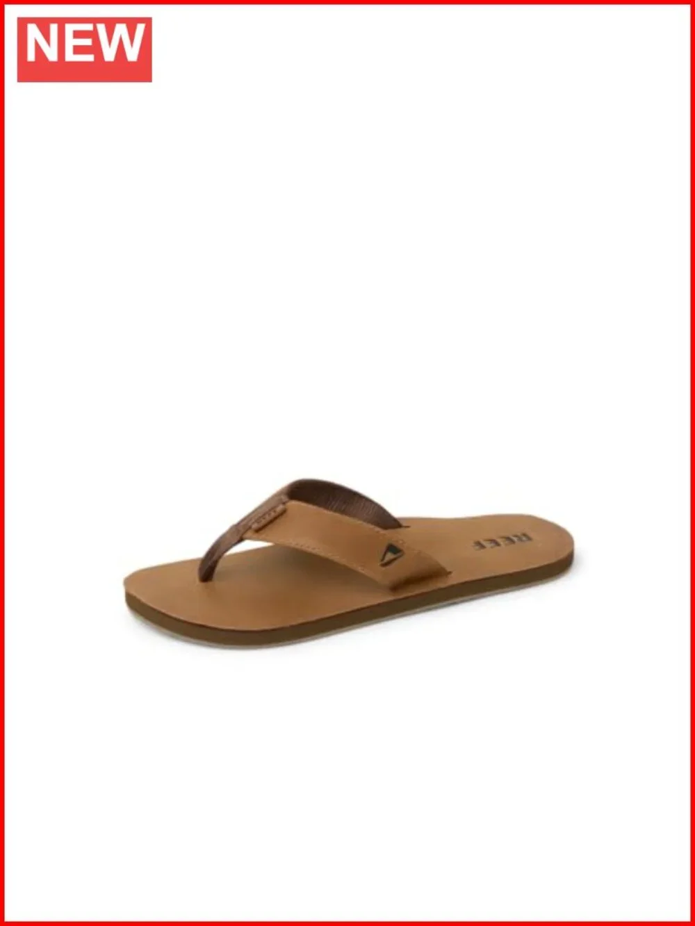 Leather Flip Flops with Recycled PET Lining, Non-Marking Rubber Sole